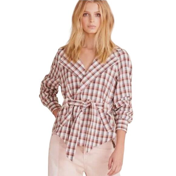 Veronica Beard Lin Jacket Multi Checked Cotton Blend Blazer Multicolored Size M - Picture 4 of 16